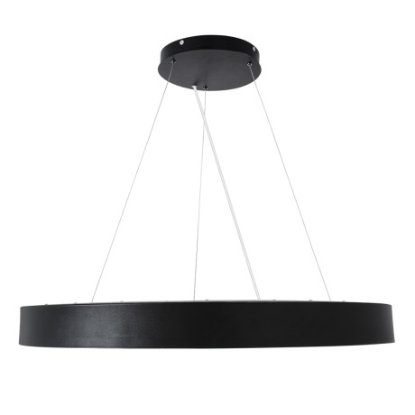 GLOBOSTAR® BURTON  Μοντέρνο Κρεμαστό Φωτιστικό Οροφής LED 100W 11020lm 120° AC 220-240V IP20 Ρυθμιζόμενο Λευκό CCT με Χειριστήριο από 2700K έως 6000K Dimmable - Lumileds SMD Chip - Μαύρο Ματ - Μ80 x Π80 x Υ8cm