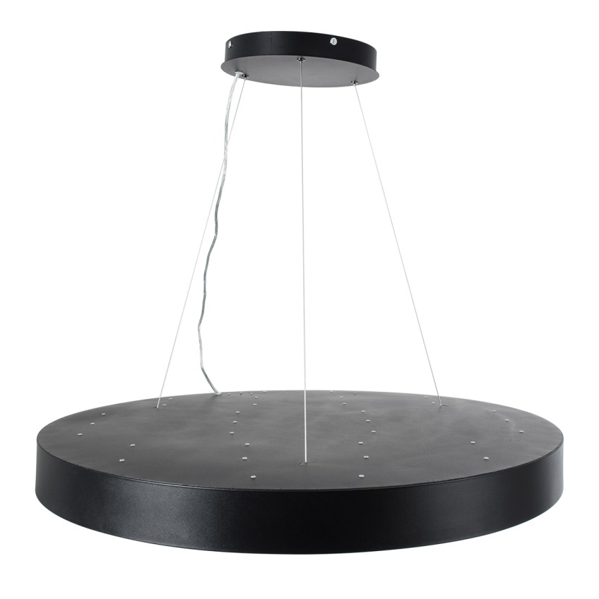 GLOBOSTAR® BURTON  Μοντέρνο Κρεμαστό Φωτιστικό Οροφής LED 100W 11020lm 120° AC 220-240V IP20 Ρυθμιζόμενο Λευκό CCT με Χειριστήριο από 2700K έως 6000K Dimmable - Lumileds SMD Chip - Μαύρο Ματ - Μ80 x Π80 x Υ8cm