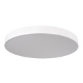 GLOBOSTAR® BURTON 61205-S Μοντέρνο Φωτιστικό Οροφής LED 100W 11020lm 120° AC 220-240V IP20 Ρυθμιζόμενο Λευκό CCT με Χειριστήριο από 2700K έως 6000K Dimmable - Lumileds SMD Chip - Λευκό Ματ - Μ80 x Π80 x Υ8cm