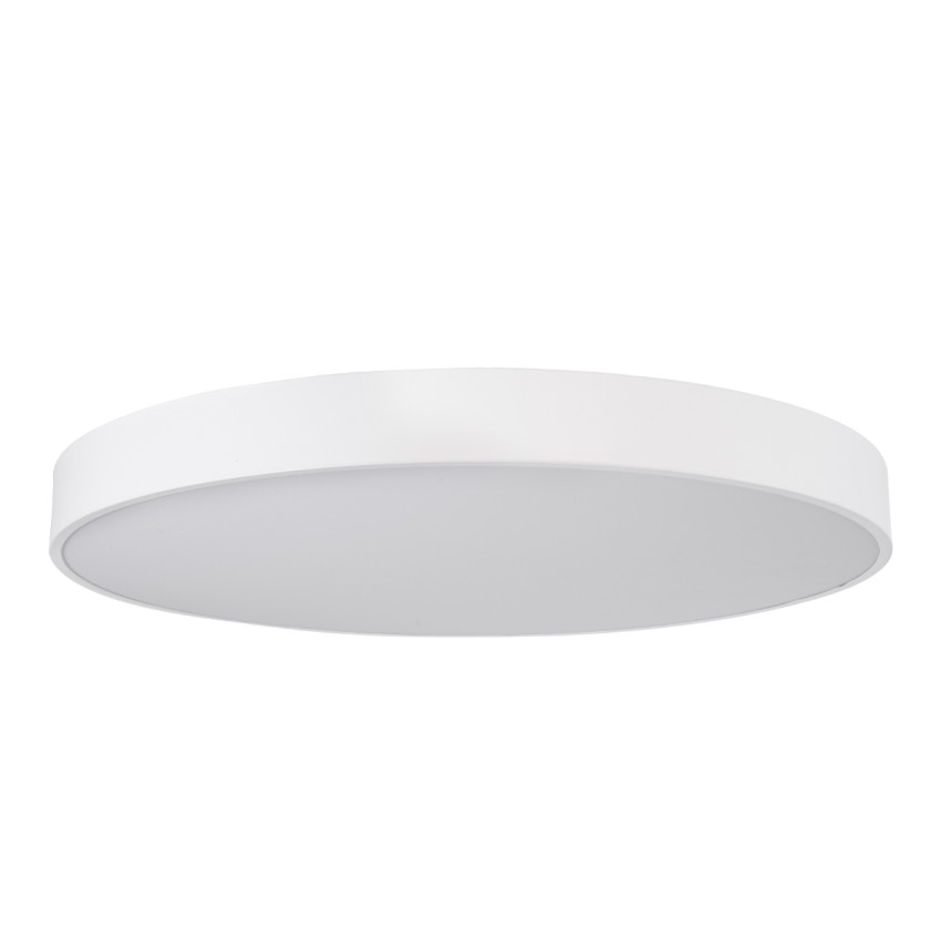 GLOBOSTAR® BURTON 61205-S Μοντέρνο Φωτιστικό Οροφής LED 100W 11020lm 120° AC 220-240V IP20 Ρυθμιζόμενο Λευκό CCT με Χειριστήριο από 2700K έως 6000K Dimmable - Lumileds SMD Chip - Λευκό Ματ - Μ80 x Π80 x Υ8cm