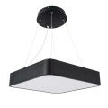 GLOBOSTAR® KAMALA -P Μοντέρνο Κρεμαστό Φωτιστικό Οροφής LED 67W 7705lm 120° AC 220-240V IP20 Ρυθμιζόμενο Λευκό CCT με Χειριστήριο από 2700K έως 6000K Dimmable - Lumileds SMD Chip - Μαύρο Ματ - Μ40 x Π40 x Υ8cm