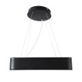 GLOBOSTAR® KAMALA -P Μοντέρνο Κρεμαστό Φωτιστικό Οροφής LED 67W 7705lm 120° AC 220-240V IP20 Ρυθμιζόμενο Λευκό CCT με Χειριστήριο από 2700K έως 6000K Dimmable - Lumileds SMD Chip - Μαύρο Ματ - Μ40 x Π40 x Υ8cm