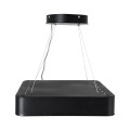 GLOBOSTAR® KAMALA -P Μοντέρνο Κρεμαστό Φωτιστικό Οροφής LED 67W 7705lm 120° AC 220-240V IP20 Ρυθμιζόμενο Λευκό CCT με Χειριστήριο από 2700K έως 6000K Dimmable - Lumileds SMD Chip - Μαύρο Ματ - Μ40 x Π40 x Υ8cm