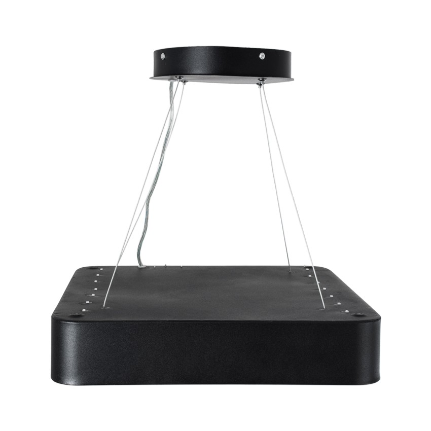 GLOBOSTAR® KAMALA -P Μοντέρνο Κρεμαστό Φωτιστικό Οροφής LED 67W 7705lm 120° AC 220-240V IP20 Ρυθμιζόμενο Λευκό CCT με Χειριστήριο από 2700K έως 6000K Dimmable - Lumileds SMD Chip - Μαύρο Ματ - Μ40 x Π40 x Υ8cm