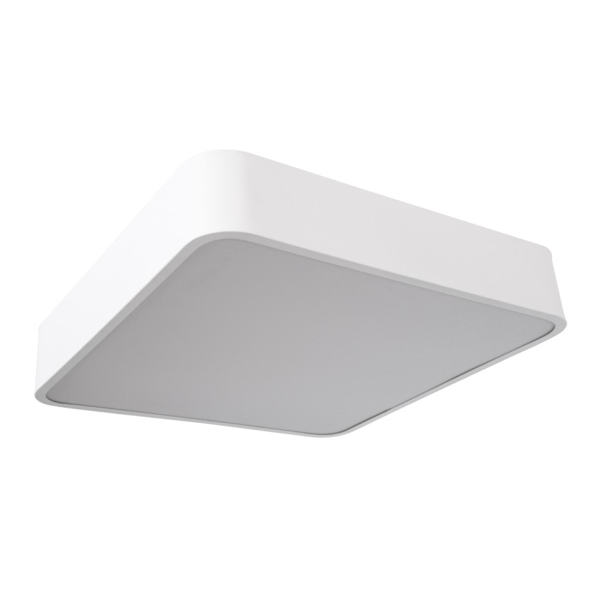 GLOBOSTAR® KAMALA 61207-S Μοντέρνο Φωτιστικό Οροφής LED 67W 7370lm 120° AC 220-240V IP20 Ρυθμιζόμενο Λευκό CCT με Χειριστήριο από 2700K έως 6000K Dimmable - Lumileds SMD Chip - Λευκό Ματ - Μ40 x Π40 x Υ8cm