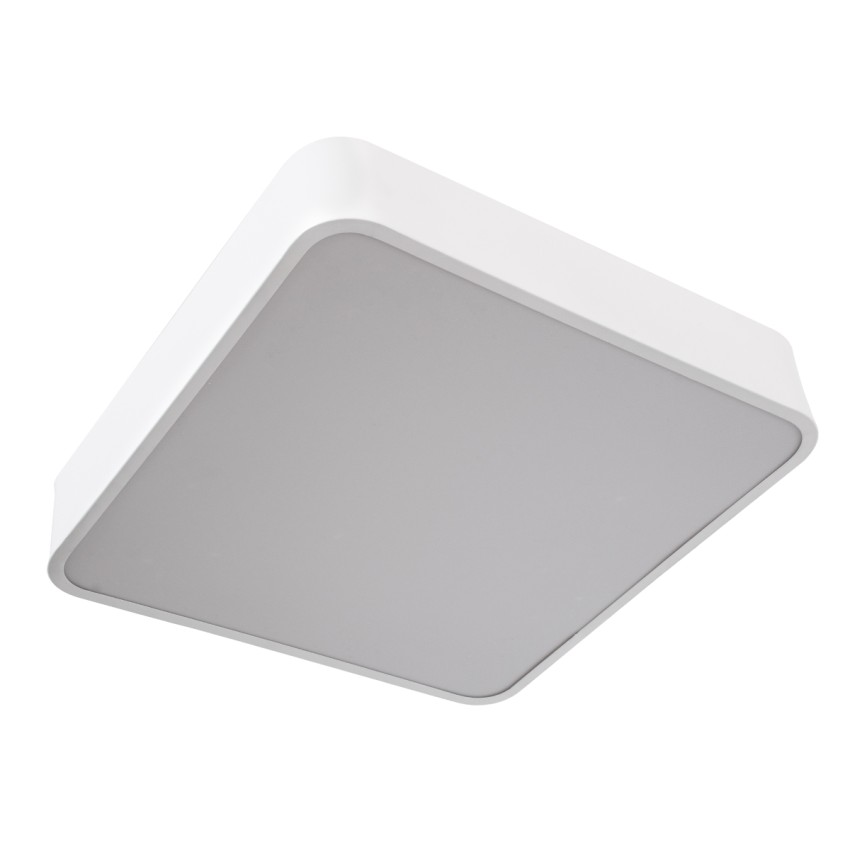 GLOBOSTAR® KAMALA 61207-S Μοντέρνο Φωτιστικό Οροφής LED 67W 7370lm 120° AC 220-240V IP20 Ρυθμιζόμενο Λευκό CCT με Χειριστήριο από 2700K έως 6000K Dimmable - Lumileds SMD Chip - Λευκό Ματ - Μ40 x Π40 x Υ8cm