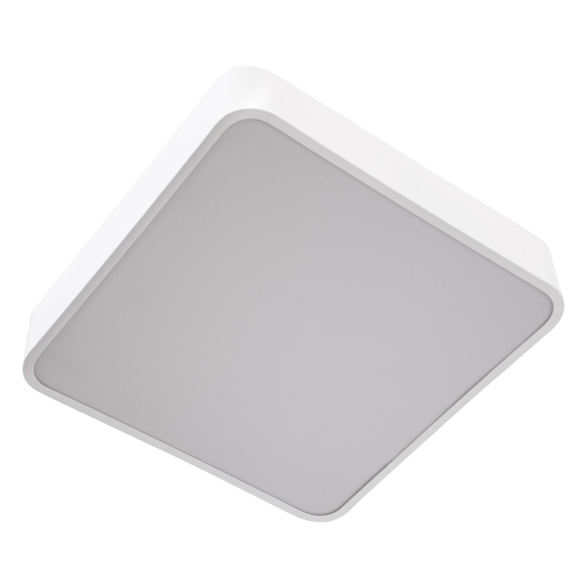 GLOBOSTAR® KAMALA 61207-S Μοντέρνο Φωτιστικό Οροφής LED 67W 7370lm 120° AC 220-240V IP20 Ρυθμιζόμενο Λευκό CCT με Χειριστήριο από 2700K έως 6000K Dimmable - Lumileds SMD Chip - Λευκό Ματ - Μ40 x Π40 x Υ8cm