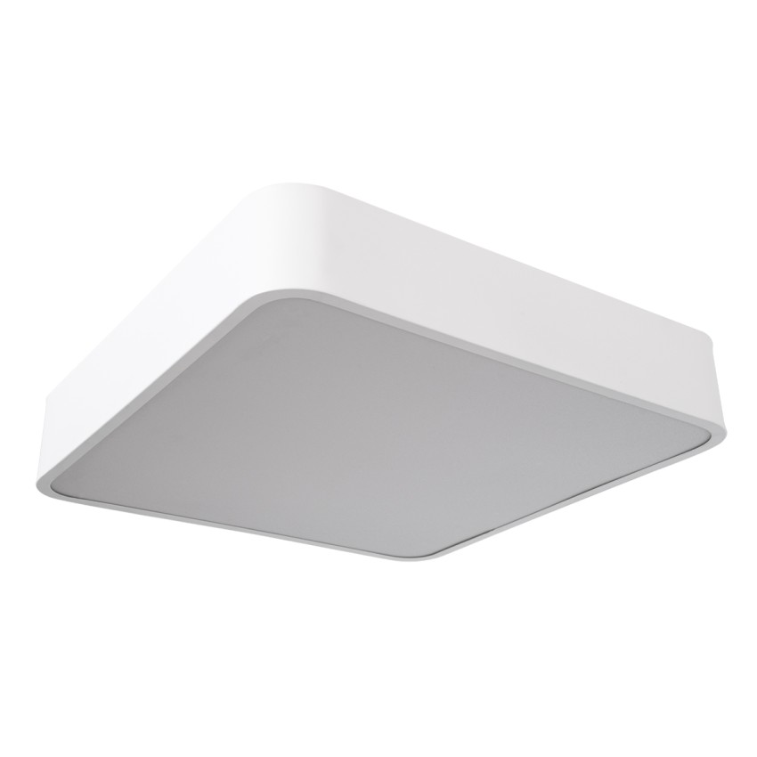GLOBOSTAR® KAMALA  Μοντέρνο Κρεμαστό Φωτιστικό Οροφής LED 67W 7370lm 120° AC 220-240V IP20 Ρυθμιζόμενο Λευκό CCT με Χειριστήριο από 2700K έως 6000K Dimmable - Lumileds SMD Chip - Λευκό Ματ - Μ40 x Π40 x Υ8cm