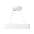GLOBOSTAR® KAMALA  Μοντέρνο Κρεμαστό Φωτιστικό Οροφής LED 67W 7370lm 120° AC 220-240V IP20 Ρυθμιζόμενο Λευκό CCT με Χειριστήριο από 2700K έως 6000K Dimmable - Lumileds SMD Chip - Λευκό Ματ - Μ40 x Π40 x Υ8cm