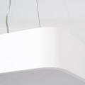 GLOBOSTAR® KAMALA  Μοντέρνο Κρεμαστό Φωτιστικό Οροφής LED 67W 7370lm 120° AC 220-240V IP20 Ρυθμιζόμενο Λευκό CCT με Χειριστήριο από 2700K έως 6000K Dimmable - Lumileds SMD Chip - Λευκό Ματ - Μ40 x Π40 x Υ8cm