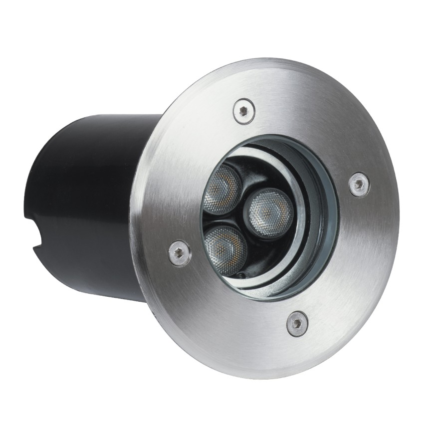 UNDERWATER-LUNTA  Υποβρύχιο Χωνευτό Κινούμενο Φωτιστικό Σποτ Ειδικό για Σιντριβάνια LED 12W 1080lm 60° DC 24V Αδιάβροχο IP68 Φ12 x Υ13cm Θερμό Λευκό 2700K - Ανοξείδωτο Ατσάλι