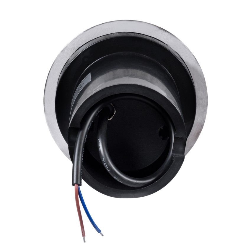 UNDERWATER-LUNTA  Υποβρύχιο Χωνευτό Κινούμενο Φωτιστικό Σποτ Ειδικό για Σιντριβάνια LED 12W 1080lm 60° DC 24V Αδιάβροχο IP68 Φ12 x Υ13cm Θερμό Λευκό 2700K - Ανοξείδωτο Ατσάλι