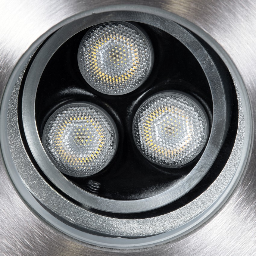 UNDERWATER-LUNTA  Υποβρύχιο Χωνευτό Κινούμενο Φωτιστικό Σποτ Ειδικό για Σιντριβάνια LED 12W 1200lm 60° DC 24V Αδιάβροχο IP68 Φ12 x Υ13cm Ψυχρό Λευκό 6000K - Ανοξείδωτο Ατσάλι