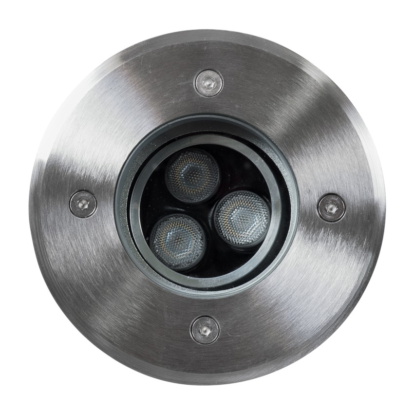 UNDERWATER-LUNTA  Υποβρύχιο Χωνευτό Κινούμενο Φωτιστικό Σποτ Ειδικό για Σιντριβάνια LED 12W 1020lm 60° DC 24V Αδιάβροχο IP68 Φ12 x Υ13cm RGBW DMX512 - Ανοξείδωτο Ατσάλι