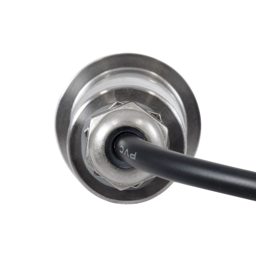 UNDERWATER-DANI  Υποβρύχιο Χωνευτό Φωτιστικό Σποτ Ειδικό για Σιντριβάνια LED 1W 100lm 5° DC 24V Αδιάβροχο IP68 Φ3 x Υ5cm Ψυχρό Λευκό 6000K - Ανοξείδωτο Ατσάλι