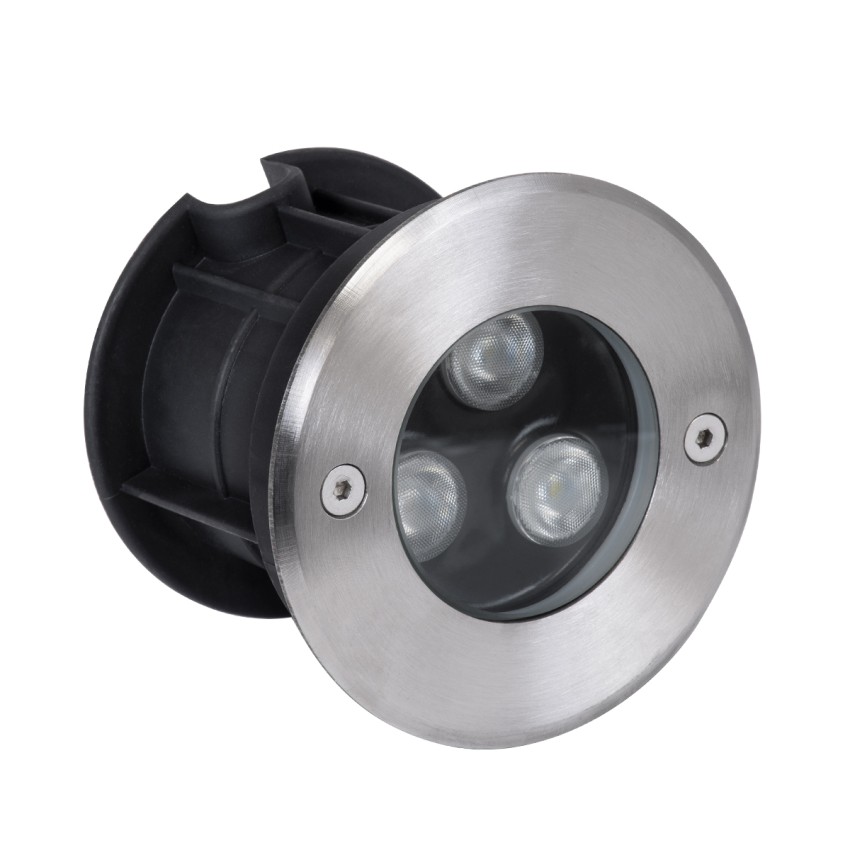 UNDERWATER-HUNI  Υποβρύχιο Χωνευτό Φωτιστικό Σποτ Ειδικό για Σιντριβάνια LED 3W 255lm 30° DC 24V Αδιάβροχο IP68 Φ10 x Υ7.5cm RGBW DMX512 - Ανοξείδωτο Ατσάλι