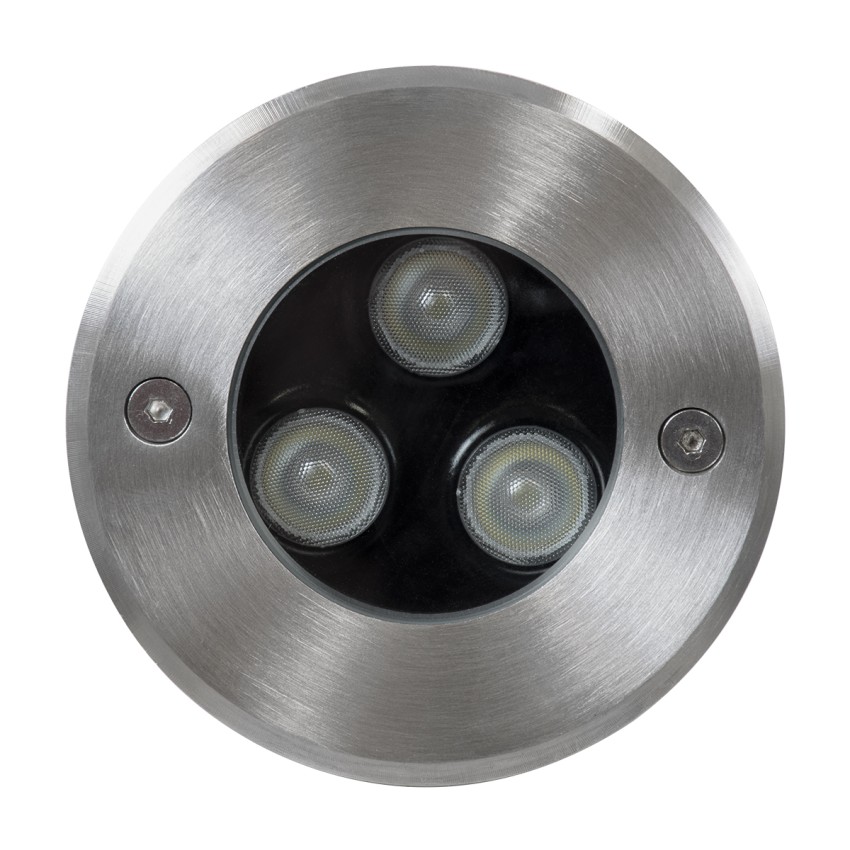 UNDERWATER-HUNI  Υποβρύχιο Χωνευτό Φωτιστικό Σποτ Ειδικό για Σιντριβάνια LED 3W 255lm 30° DC 24V Αδιάβροχο IP68 Φ10 x Υ7.5cm RGBW DMX512 - Ανοξείδωτο Ατσάλι