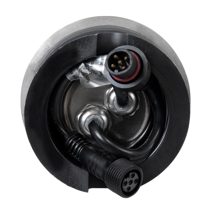 UNDERWATER-HUNI  Υποβρύχιο Χωνευτό Φωτιστικό Σποτ Ειδικό για Σιντριβάνια LED 3W 255lm 30° DC 24V Αδιάβροχο IP68 Φ10 x Υ7.5cm RGBW DMX512 - Ανοξείδωτο Ατσάλι