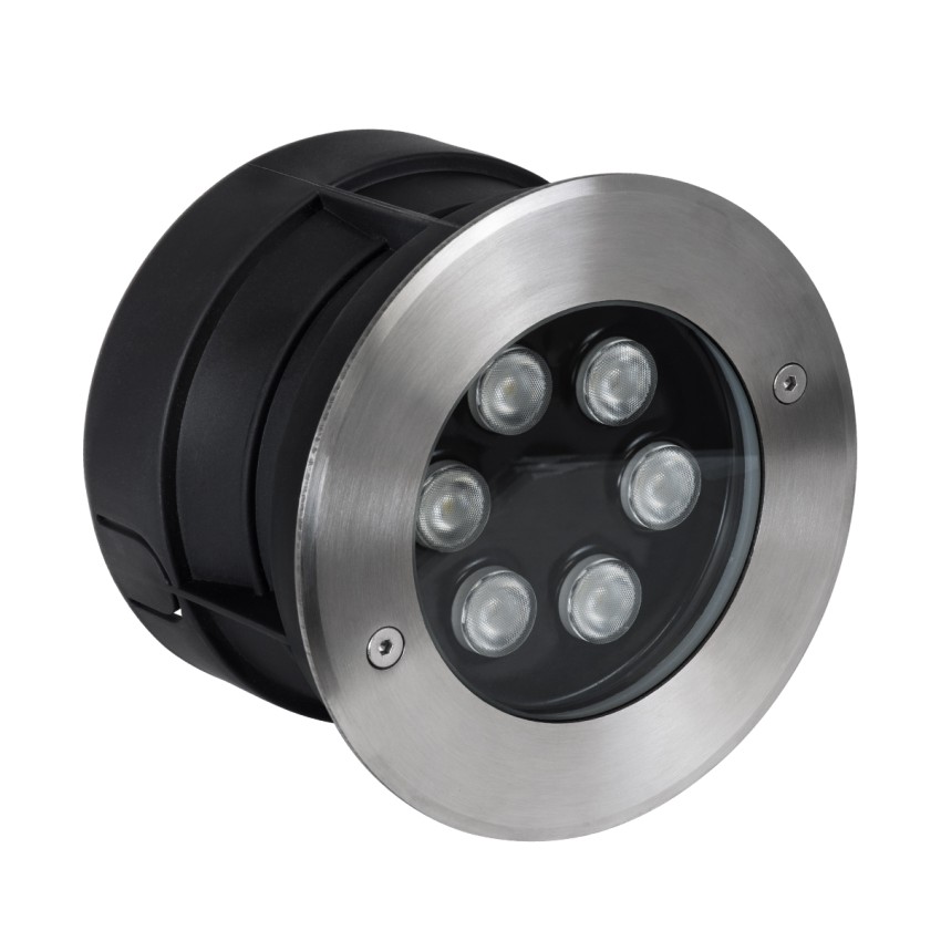 UNDERWATER-YUNI  Υποβρύχιο Χωνευτό Φωτιστικό Σποτ Ειδικό για Σιντριβάνια LED 6W 510lm 30° DC 24V Αδιάβροχο IP68 Φ15 x Υ10cm RGBW DMX512 - Ανοξείδωτο Ατσάλι