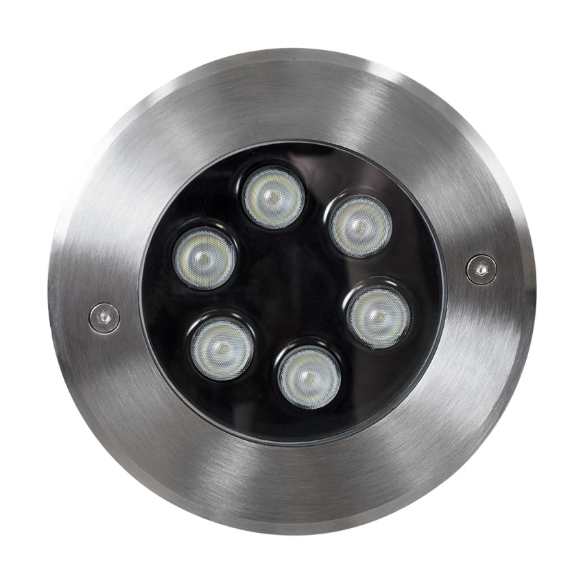 UNDERWATER-YUNI  Υποβρύχιο Χωνευτό Φωτιστικό Σποτ Ειδικό για Σιντριβάνια LED 6W 510lm 30° DC 24V Αδιάβροχο IP68 Φ15 x Υ10cm RGBW DMX512 - Ανοξείδωτο Ατσάλι