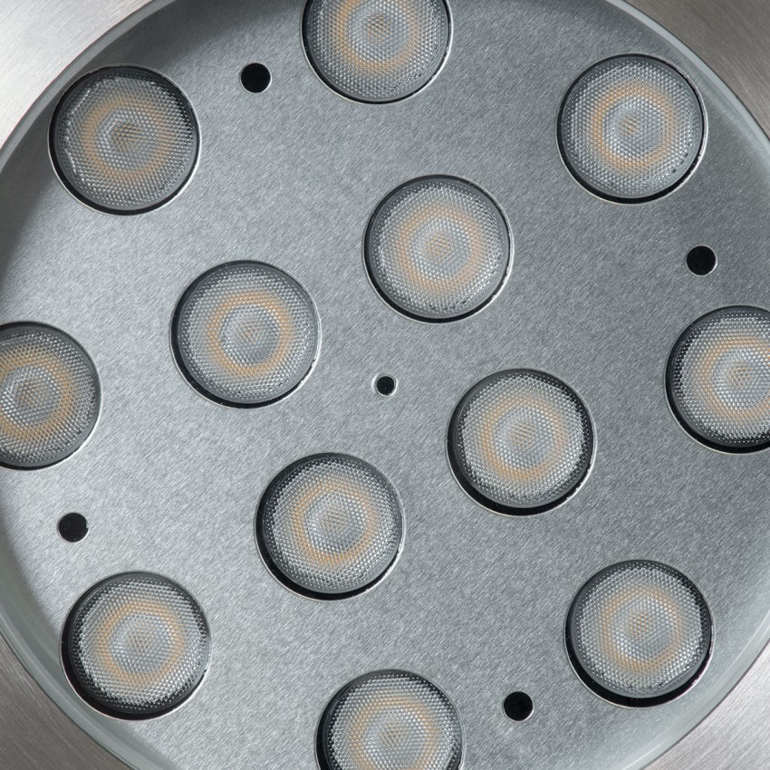 UNDERWATER-TUNI  Υποβρύχιο Χωνευτό Φωτιστικό Σποτ Ειδικό για Σιντριβάνια LED 12W 1080lm 30° DC 24V Αδιάβροχο IP68 Φ18 x Υ11cm Θερμό Λευκό 2700K - Ανοξείδωτο Ατσάλι