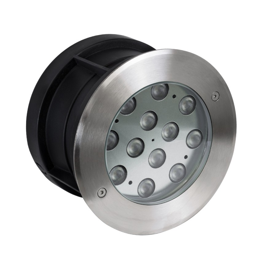 UNDERWATER-TUNI  Υποβρύχιο Χωνευτό Φωτιστικό Σποτ Ειδικό για Σιντριβάνια LED 12W 1200lm 30° DC 24V Αδιάβροχο IP68 Φ18 x Υ11cm Ψυχρό Λευκό 6000K - Ανοξείδωτο Ατσάλι