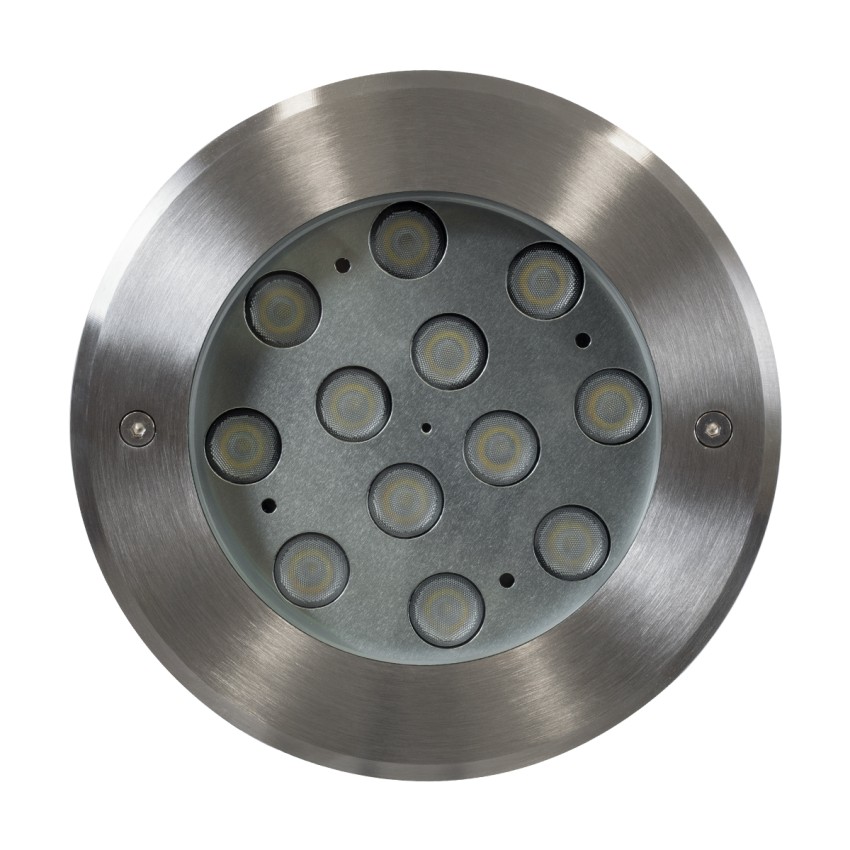 UNDERWATER-TUNI  Υποβρύχιο Χωνευτό Φωτιστικό Σποτ Ειδικό για Σιντριβάνια LED 12W 1200lm 30° DC 24V Αδιάβροχο IP68 Φ18 x Υ11cm Ψυχρό Λευκό 6000K - Ανοξείδωτο Ατσάλι