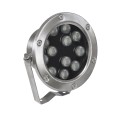 GLOBOSTAR® UNDERWATER-JERRY  Υποβρύχιο Επιφανειακό Σποτ για Σιντριβάνια/Πισίνες LED 12W 1020lm 30° DC 24V Αδιάβροχο IP68 RGBW DMX512 Dimmable - Ανοξείδωτο Ατσάλι 304 - Μ14.5 x Π7 x Υ19cm