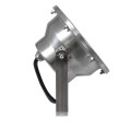 GLOBOSTAR® UNDERWATER-JERRY  Υποβρύχιο Επιφανειακό Σποτ για Σιντριβάνια/Πισίνες LED 12W 1020lm 30° DC 24V Αδιάβροχο IP68 RGBW DMX512 Dimmable - Ανοξείδωτο Ατσάλι 304 - Μ14.5 x Π7 x Υ19cm