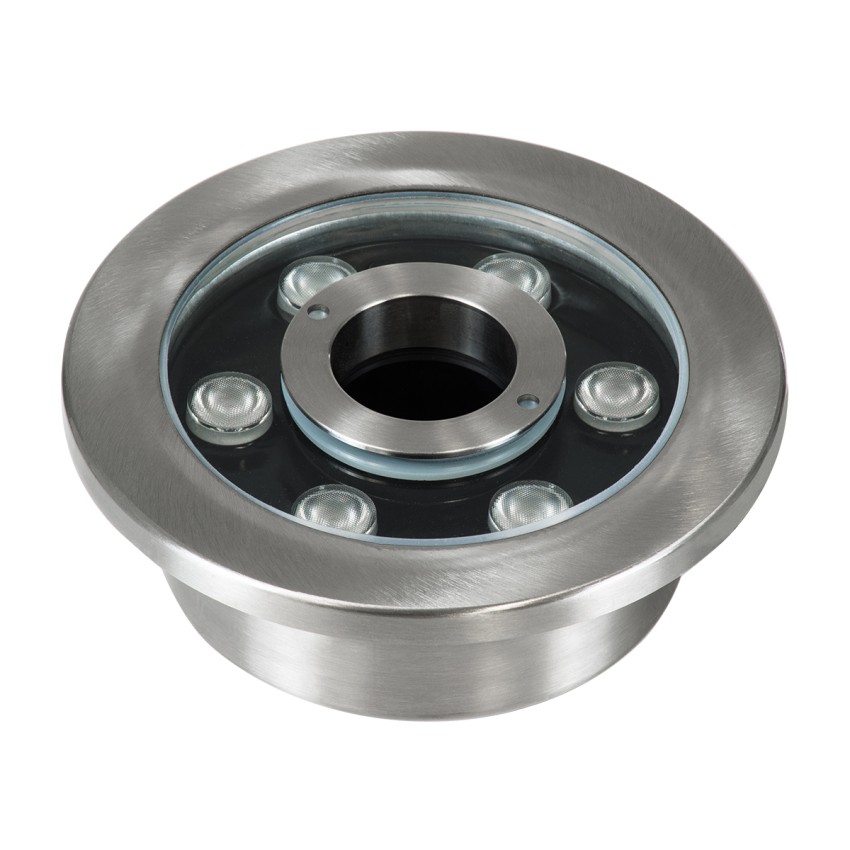 UNDERWATER-DENIS  Υποβρύχιο Χωνευτό Φωτιστικό Σποτ Ειδικό για Σιντριβάνια - Πισίνες - Τζακούζι LED 9W 765lm 30° DC 24V Αδιάβροχο IP68 Φ16.7 x Υ7.5cm RGBW DMX512 - Ανοξείδωτο Ατσάλι SS304