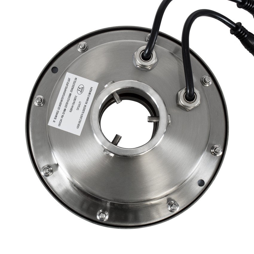 UNDERWATER-DENIS  Υποβρύχιο Χωνευτό Φωτιστικό Σποτ Ειδικό για Σιντριβάνια - Πισίνες - Τζακούζι LED 12W 1020lm 30° DC 24V Αδιάβροχο IP68 Φ19.5 x Υ7.5cm RGBW DMX512 - Ανοξείδωτο Ατσάλι SS304