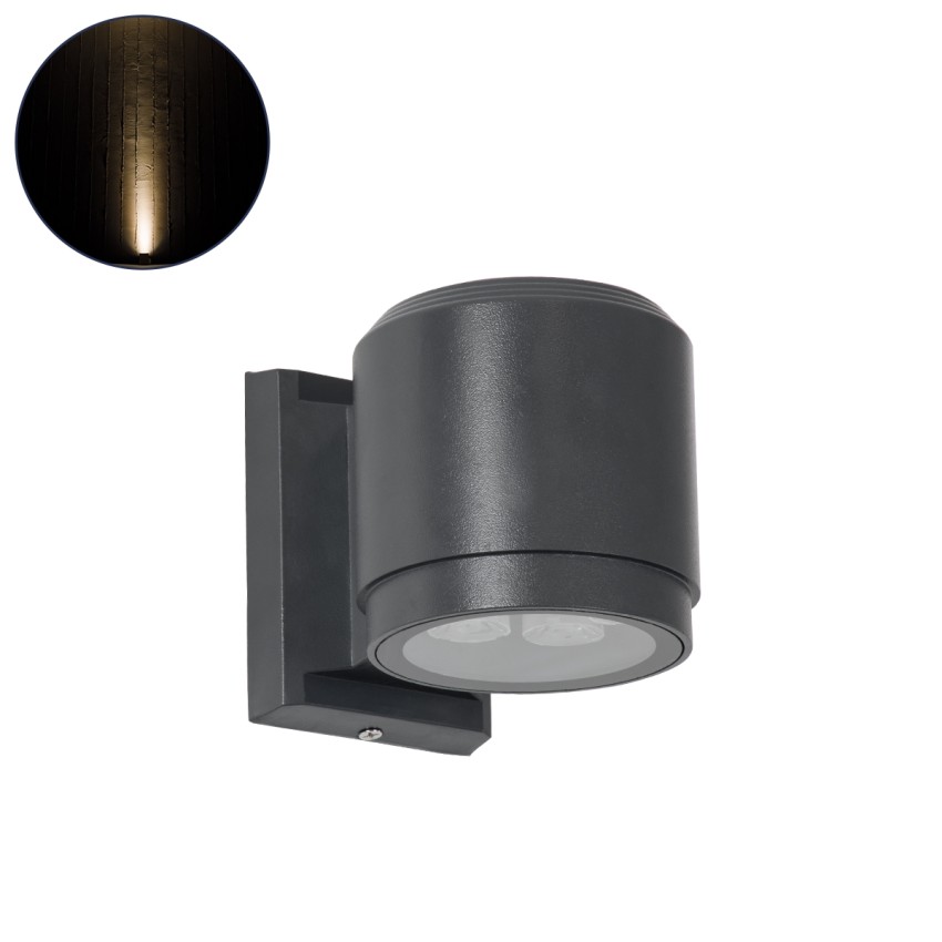 WALLLIGHT-SONA  Φωτιστικό Τοίχου - Απλίκα LED 12W 1080lm 5° DC 24V Αδιάβροχο IP67 Μ9.5 x Π13 x Υ11cm Θερμό Λευκό 2700K - Γκρι Ανθρακί