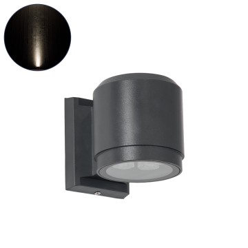 WALLLIGHT-SONA  Φωτιστικό Τοίχου - Απλίκα LED 12W 1140lm 5° DC 24V Αδιάβροχο IP67 Μ9.5 x Π13 x Υ11cm Φυσικό Λευκό 4500K - Γκρι Ανθρακί