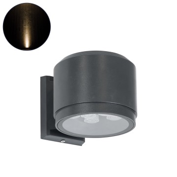 WALLLIGHT-GONA  Φωτιστικό Τοίχου - Απλίκα LED 24W 2160lm 5° DC 24V Αδιάβροχο IP67 Μ13 x Π16.5 x Υ5cm Θερμό Λευκό 2700K - Γκρι Ανθρακί