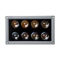 FLOOD-DENA  Επιτοίχιος Προβολέας Wall Washer για Φωτισμό Κτιρίων - Απλίκα & Δαπέδου LED 16W 1440lm 5° DC 24V Αδιάβροχο IP67 Μ15.5 x Π13 x Υ9.1cm Θερμό Λευκό 2700K - Γκρι Ανθρακί