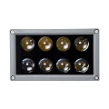 FLOOD-DENA  Επιτοίχιος Προβολέας Wall Washer για Φωτισμό Κτιρίων - Απλίκα & Δαπέδου LED 16W 1520lm 5° DC 24V Αδιάβροχο IP67 Μ15.5 x Π13 x Υ9.1cm Φυσικό Λευκό 4500K - Γκρι Ανθρακί