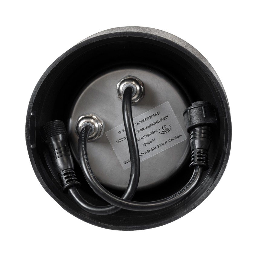 UNDERWATER-JULIA  Υποβρύχιο Χωνευτό Φωτιστικό Σποτ Ειδικό για Σιντριβάνια LED 6W 510lm 15° DC 24V Αδιάβροχο IP68 Φ15 x Υ10.2cm RGBW DMX512 - Ανοξείδωτο Ατσάλι