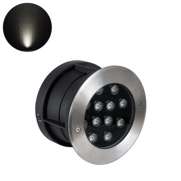 UNDERWATER-JULIA  Υποβρύχιο Χωνευτό Φωτιστικό Σποτ Ειδικό για Σιντριβάνια LED 12W 1140lm 15° DC 24V Αδιάβροχο IP68 Φ18 x Υ11.2cm Φυσικό Λευκό 4500K - Ανοξείδωτο Ατσάλι