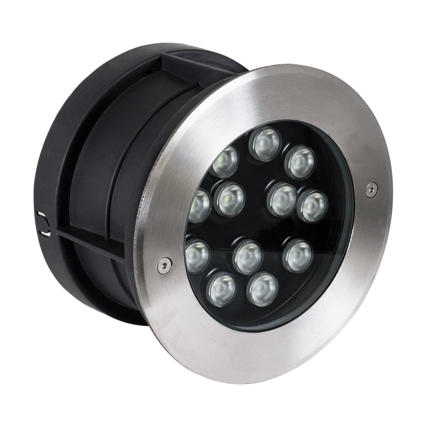 UNDERWATER-JULIA  Υποβρύχιο Χωνευτό Φωτιστικό Σποτ Ειδικό για Σιντριβάνια LED 12W 1020lm 15° DC 24V Αδιάβροχο IP68 Φ18 x Υ11.2cm RGBW DMX512 - Ανοξείδωτο Ατσάλι