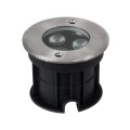UNDERGROUND-FANI  Χωνευτό Φωτιστικό Σποτ Δαπέδου LED 12W 1020lm 60° DC 24V Αδιάβροχο IP68 Φ10 x Υ7.5cm RGBW DMX512 - Ανοξείδωτο Ατσάλι