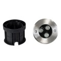 UNDERGROUND-FANI  Χωνευτό Φωτιστικό Σποτ Δαπέδου LED 12W 1020lm 60° DC 24V Αδιάβροχο IP68 Φ10 x Υ7.5cm RGBW DMX512 - Ανοξείδωτο Ατσάλι