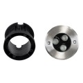 UNDERGROUND-FANI  Χωνευτό Φωτιστικό Σποτ Δαπέδου LED 12W 1020lm 60° DC 24V Αδιάβροχο IP68 Φ10 x Υ7.5cm RGBW DMX512 - Ανοξείδωτο Ατσάλι