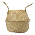 Τεχνητός Κήπος IBIZA  Διακοσμητικό Ψάθινο Καλάθι - Κασπώ Γλάστρα -   Μπεζ Π30cm x Υ35cm