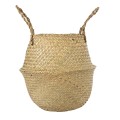 Τεχνητός Κήπος IBIZA  Διακοσμητικό Ψάθινο Καλάθι - Κασπώ Γλάστρα -   Μπεζ Π33cm x Υ40cm