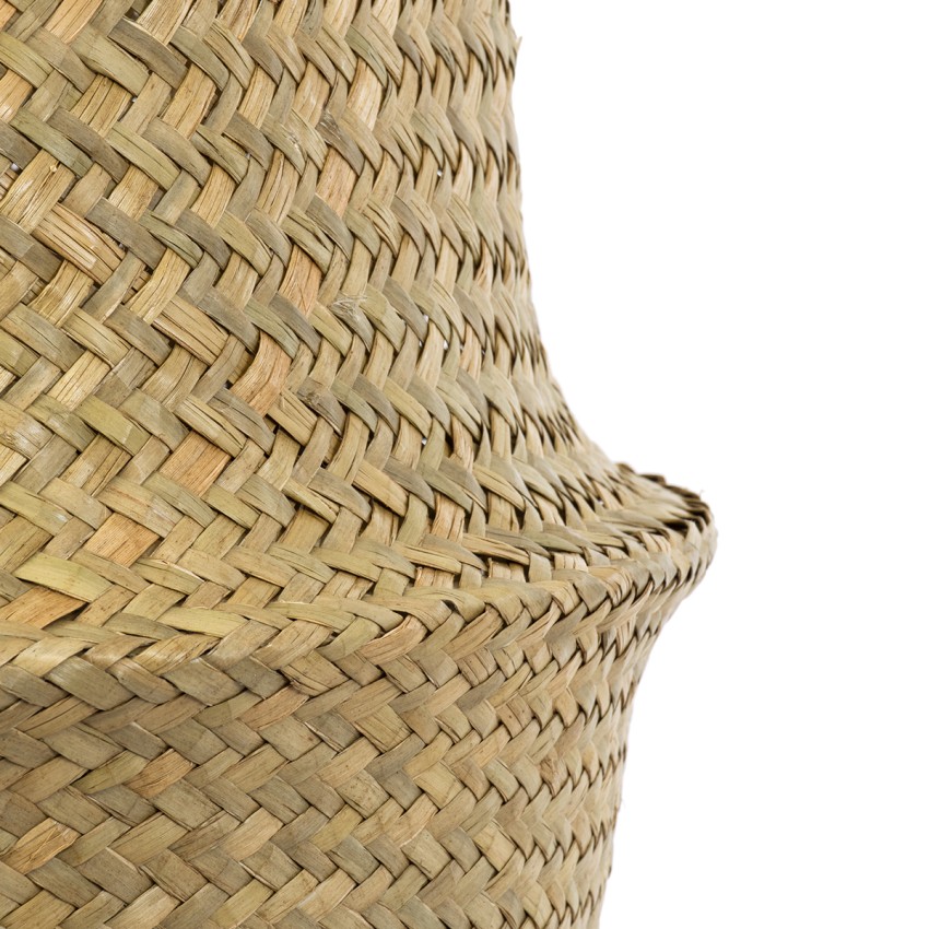 Τεχνητός Κήπος IBIZA  Διακοσμητικό Ψάθινο Καλάθι - Κασπώ Γλάστρα -   Μπεζ Π33cm x Υ40cm