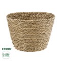 Τεχνητός Κήπος SIFNOS  Διακοσμητικό Πλεκτό Καλάθι - Κασπώ Γλάστρα -  Μπεζ Φ22cm x Υ15cm