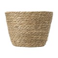 Τεχνητός Κήπος SIFNOS  Διακοσμητικό Πλεκτό Καλάθι - Κασπώ Γλάστρα -  Μπεζ Φ22cm x Υ15cm