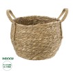 Τεχνητός Κήπος PAROS  Διακοσμητικό Πλεκτό Καλάθι - Κασπώ Γλάστρα -  Μπεζ Φ24cm x Υ19cm