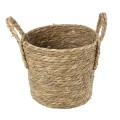 Τεχνητός Κήπος TINOS  Διακοσμητικό Πλεκτό Καλάθι - Κασπώ Γλάστρα -  Μπεζ Φ25cm x Υ20cm