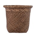 Τεχνητός Κήπος SKIATHOS  Διακοσμητικό Ψάθινο Καλάθι - Κασπώ Γλάστρα -  Καφέ Φ26cm x Υ26cm